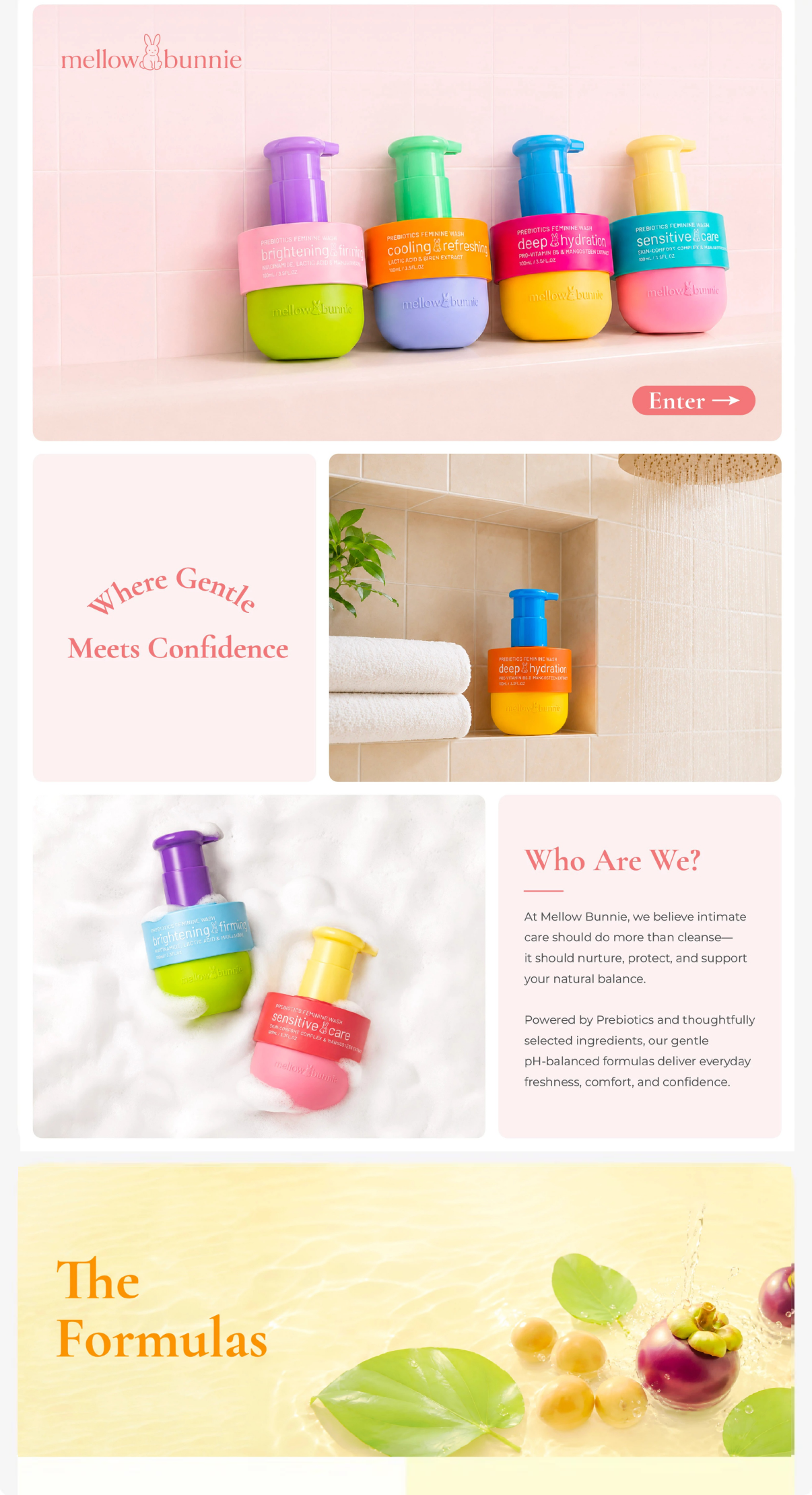 Mellow Bunnie brand story and feminine wash collection